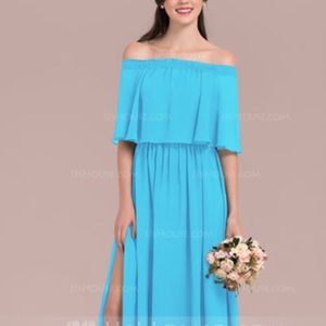 Aqua blue bridesmaid/prom dress